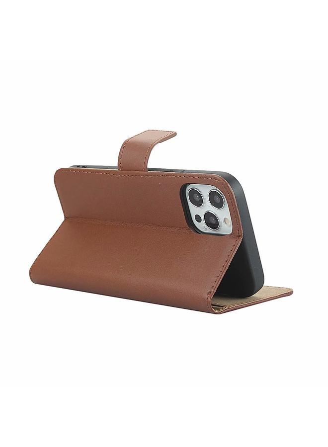 S-TOP Case For iPhone 12 / 12 Pro Plain Texture Cowhide Leather Horizontal Flip Case with Magnetic Clasp & Holder & Card Slots & Wallet - Image 4