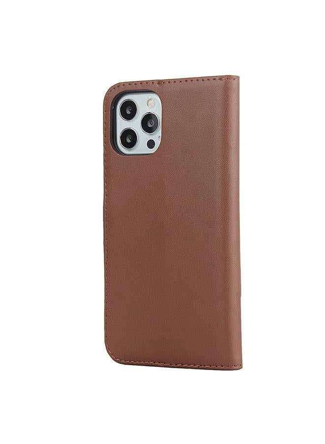 S-TOP Case For iPhone 12 / 12 Pro Plain Texture Cowhide Leather Horizontal Flip Case with Magnetic Clasp & Holder & Card Slots & Wallet - Image 3
