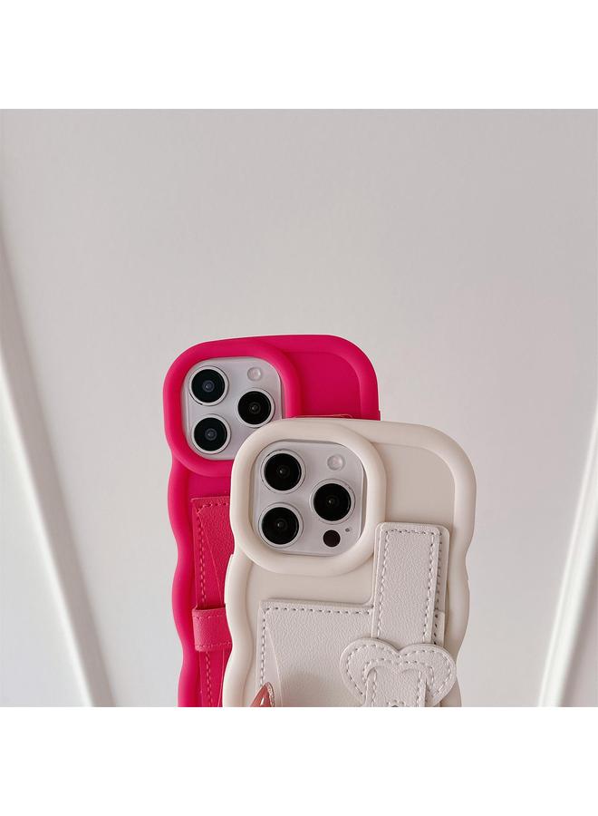 S-TOP Case For iPhone 15 Pro Max Wristband Leather Love Holder Card Bag Phone Case - Image 3