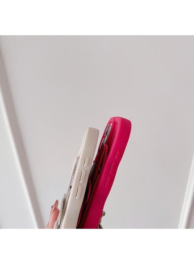 S-TOP Case For iPhone 15 Pro Max Wristband Leather Love Holder Card Bag Phone Case - Image 4