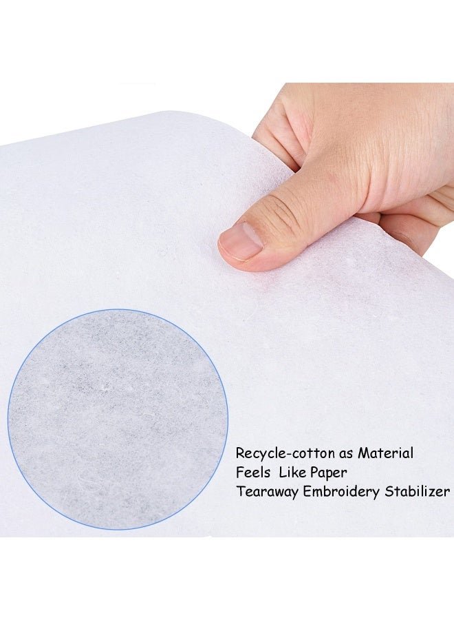 simthread Tear Away Embroidery Stabilizer Backing 1.8 Ounces Medium Weight 10 Inch X 12 Inch 100 Pieces S / Pack Precut Sheets For 5X7 Machine Embroidery Hoop - Image 4