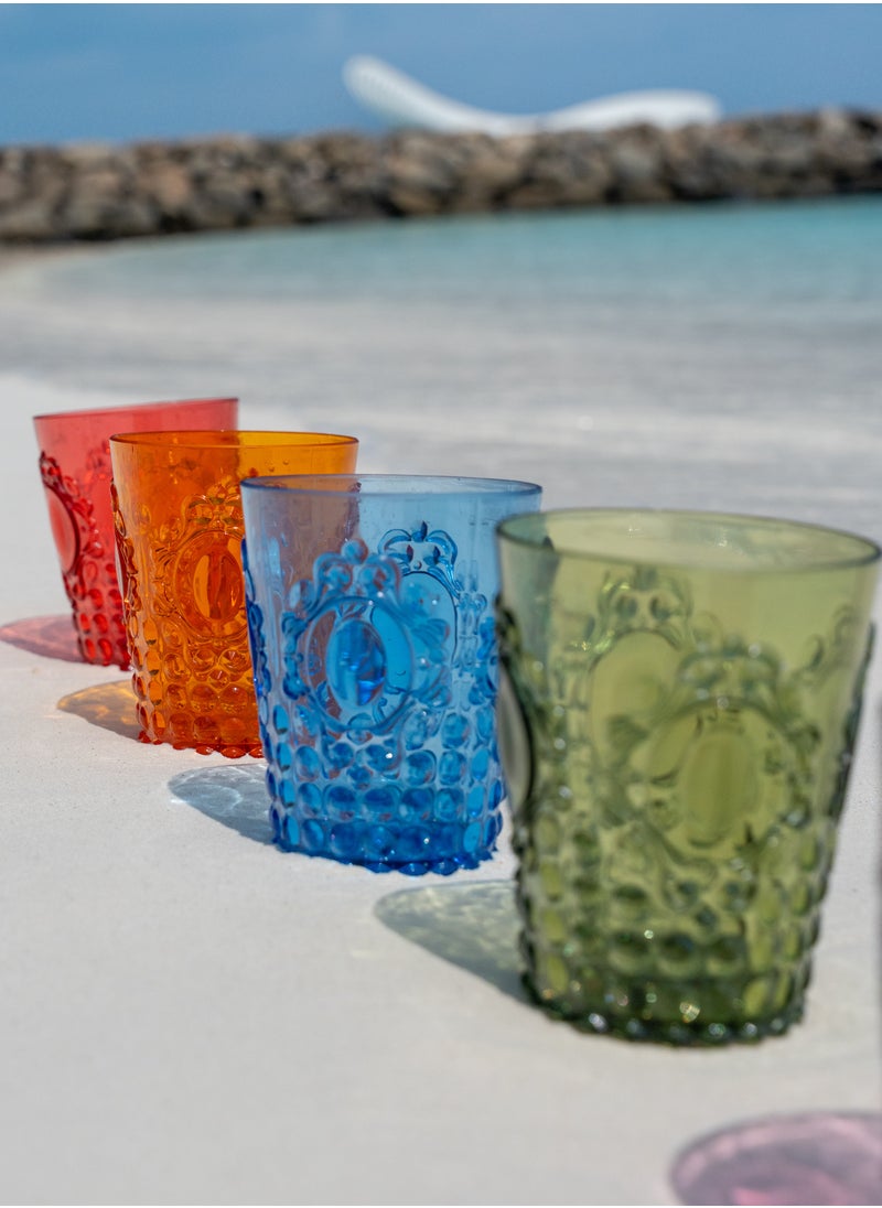 Baci milano - Baci Milano Acrylic Water Glasses  - Mixed Color - Unbreakable Reusable Party Camping Set of 6 - Image 1