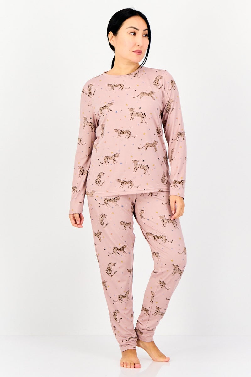 Marilyn Monroe Women 2 Pieces Allover Print Pajamas Set, Multicolor - Image 1