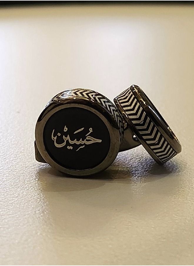 Generic - Elegant and Unique Men's Silver Cufflinks with Different Names - Image 1