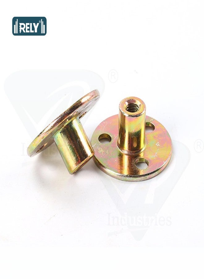 RELY+ Rely®⇒VP INDUSTRIES (Pcs-10) M10 Brad Hole Tee Nut Carbon Steel | Screw-In T-Nuts with Round Base, Flange Insert & Female Thread for Furniture & Hardware - Image 3