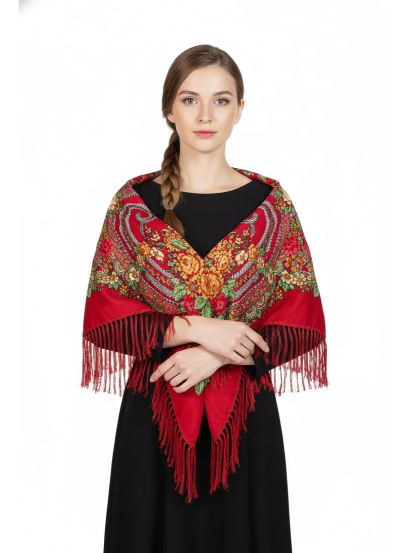D'Daniela Elmira Women's Eastern European Cotton Tassel Shawl