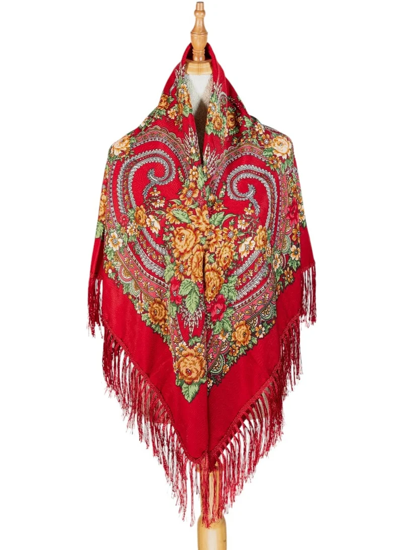 D'Daniela Elmira Women's Eastern European Cotton Tassel Shawl
