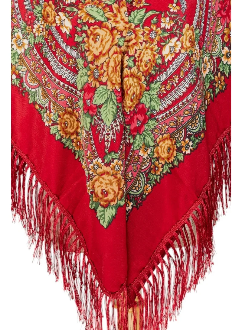 D'Daniela  Elmira Women's Eastern European Cotton Tassel Shawl for Women | Best Price UAE
