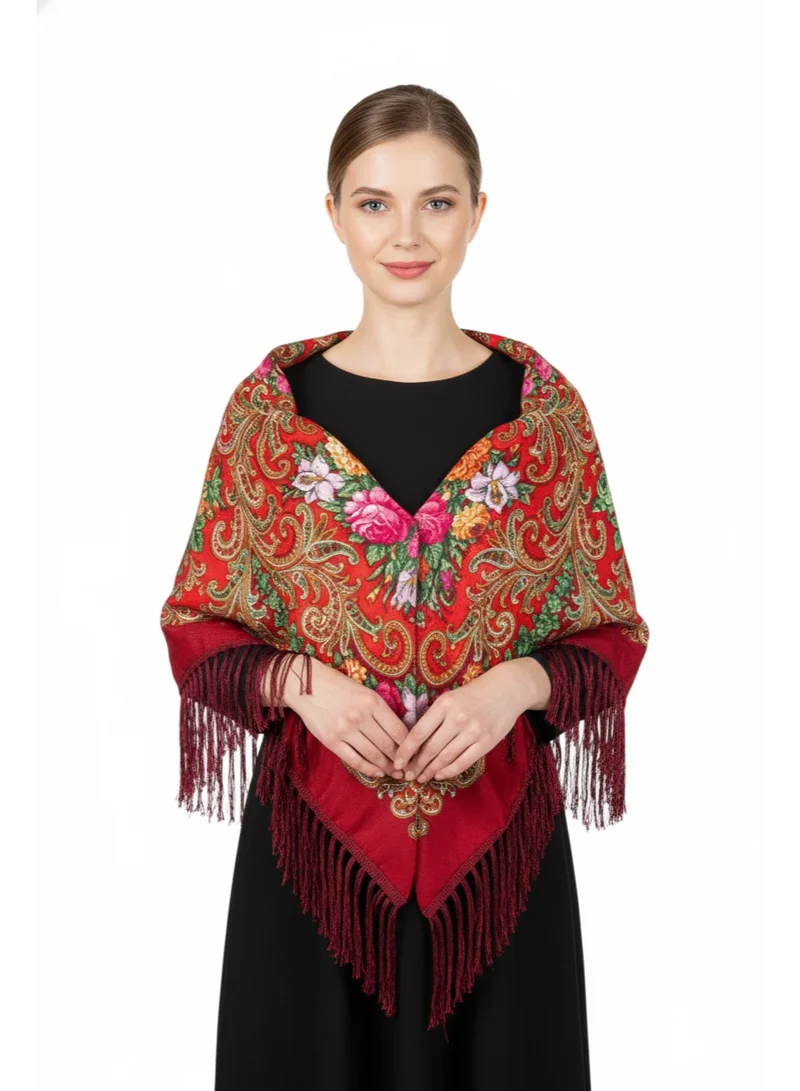 D'Daniela Elmira Women's Eastern European Cotton Tassel Shawl