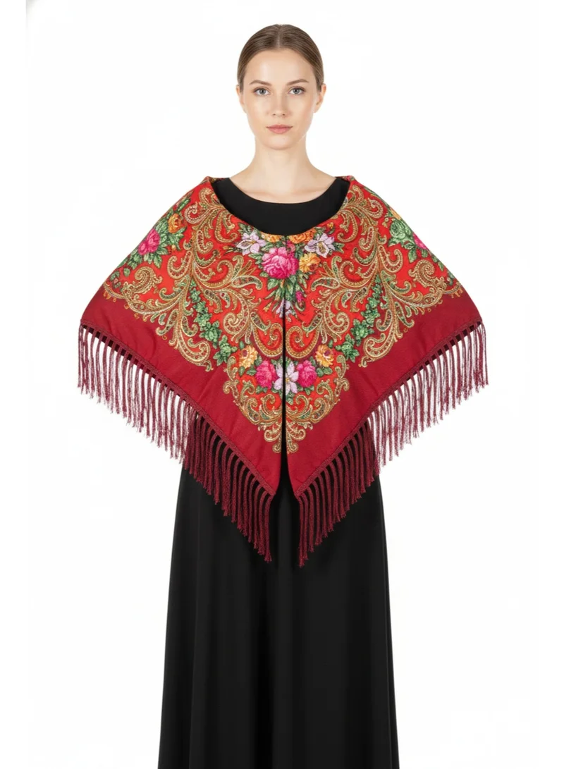 D'daniela  Elmira Women's Eastern European Cotton Tassel Shawl for Women | Best Price UAE