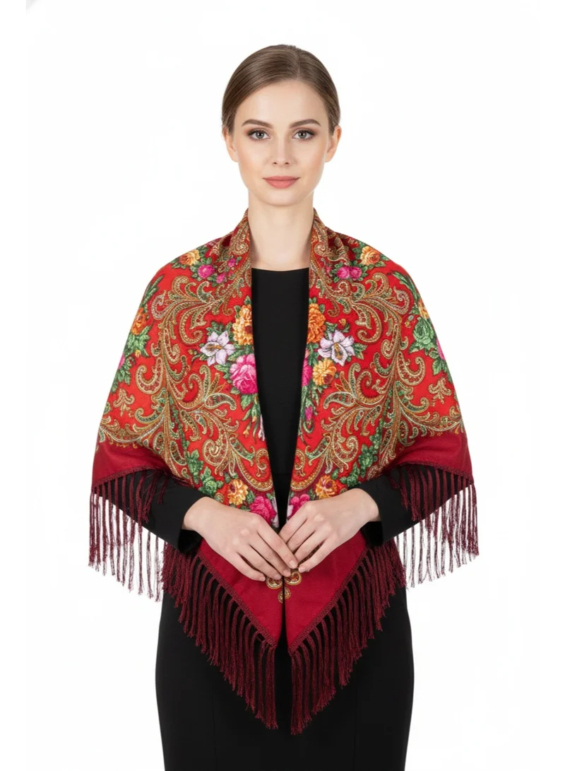 D'Daniela Elmira Women's Eastern European Cotton Tassel Shawl