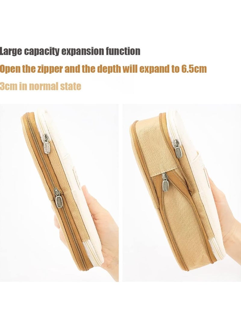 Big Capacity Pencil Pen Case Bag with Zipper Office College School Storage Large Capacity Bag Pouch Holder Box Organizer  - Image 3