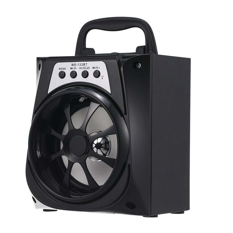 Loquat MS-133BT LED Light Super Bass Wireless Bluetooth Speaker Black - Image 1