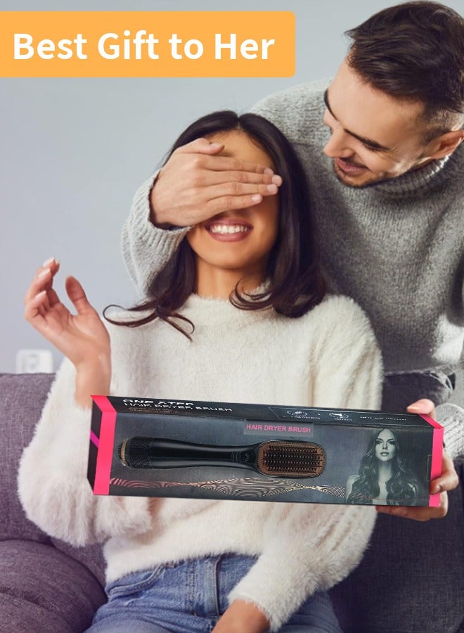 Hair Dryer Brush Ceramic Dryer And Styler 2 In 1, Professional Hair Styler Volumizer Brush for Straightening and Curling Hot Air Brush with Anti-scalding Anti-frizz - Image 5