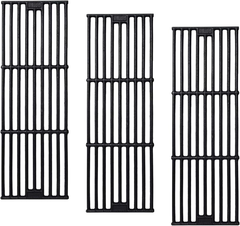 GasSaf 19 3/4 inch Grill Grid Grates Replacement for Chargriller 5050, 3001, 3008, 3030, 4000, 2121, King Griller 3008 5252, Cast Iron Grill Cooking Grid Grates(19-3/4'' x 6-3/4'' Each)(Set of 3) - Image 1