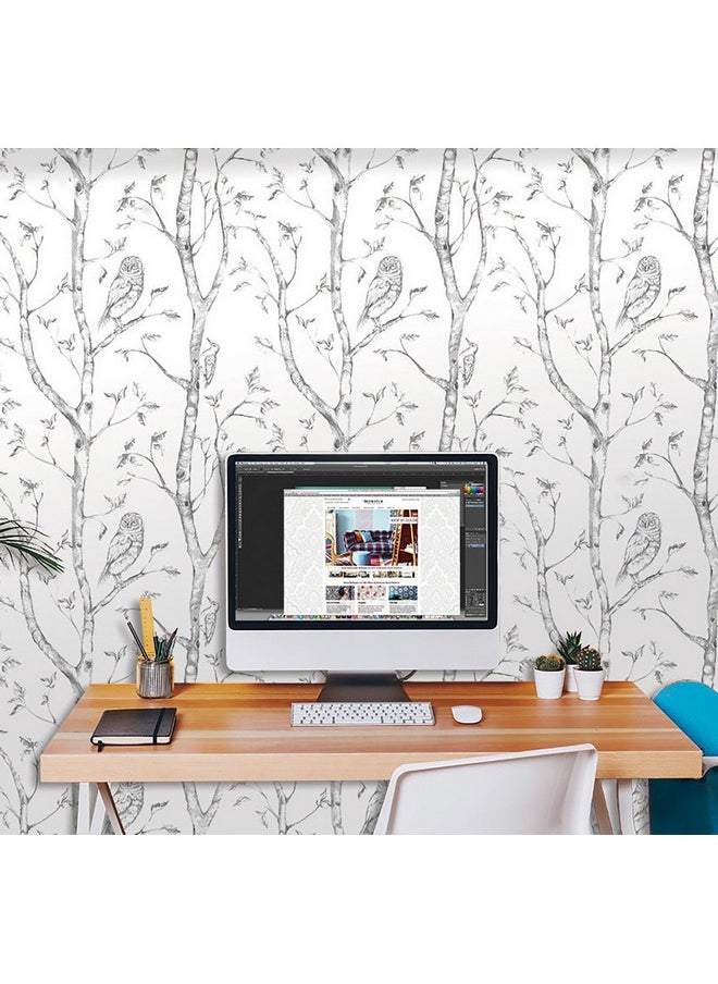 NuWallpaper Nu1412 Woods Peel & Stick Wallpaper Grey  - Image 5