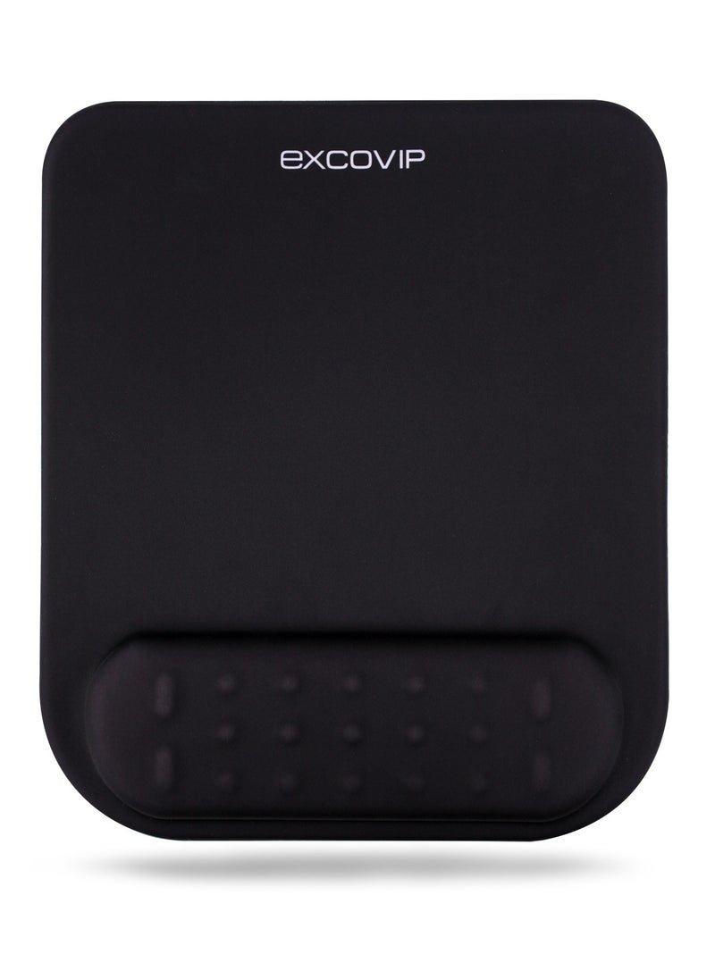 excovip - Gel Mouse Pad Wrist Rest Memory-Foam Ergonomic Mousepad,Soft And Comfortable Mouse Pads For Gaming, Computer, Laptop, MacBook, Home & Office,Black 9391 - Image 1