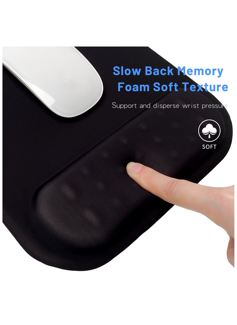 excovip - Gel Mouse Pad Wrist Rest Memory-Foam Ergonomic Mousepad,Soft And Comfortable Mouse Pads For Gaming, Computer, Laptop, MacBook, Home & Office,Black 9391 - Image 1