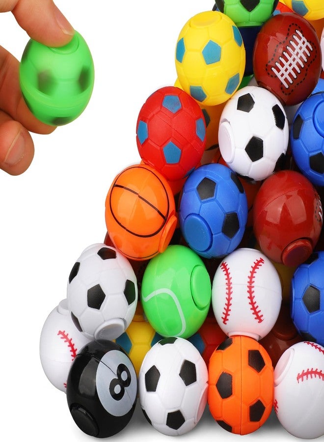 Anzmtosn 36 PCS Mini Fidget Spinner Balls Sports Party Favors for Kids 4-12 Sensory Soccer Toys Goodie Bag Stuffers Treasure Box Toys for Classroom Carnival Bulk Prizes Pinata Treat Return Gifts Stocking Stuff - Image 1