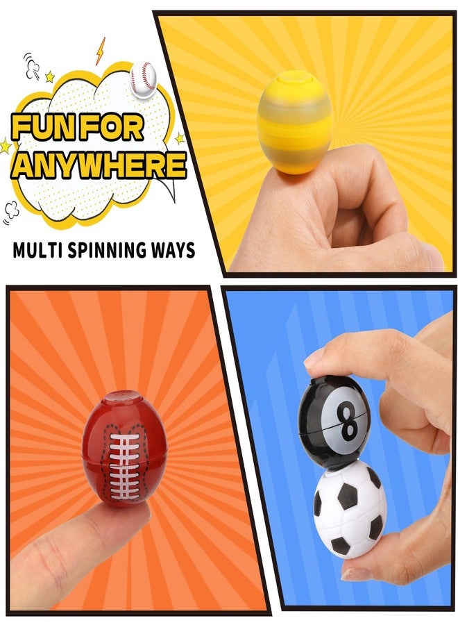 Anzmtosn 36 PCS Mini Fidget Spinner Balls Sports Party Favors for Kids 4-12 Sensory Soccer Toys Goodie Bag Stuffers Treasure Box Toys for Classroom Carnival Bulk Prizes Pinata Treat Return Gifts Stocking Stuff - Image 4