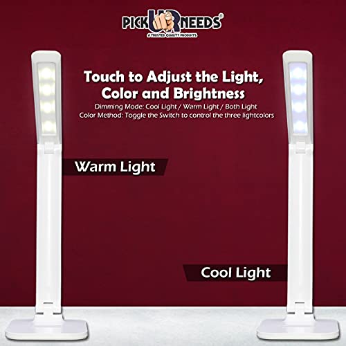Pick Ur Needs Study Lamp/Desk Lamp/Table Lamp Touch On/Off Switch Rechargeable Led Table Lamps USB Charging Touch (White) - Image 5