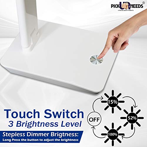 Pick Ur Needs Study Lamp/Desk Lamp/Table Lamp Touch On/Off Switch Rechargeable Led Table Lamps USB Charging Touch (White) - Image 4