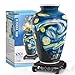 YunSheCSBS 3D Puzzles Vase for Adults Crafts for Adults 120 Pieces Plastic DIY Unique Flower Vase with LED Light House Warming Gift Birthday Gifts for Flower Arrangements and Home Decor Blue - Image 2