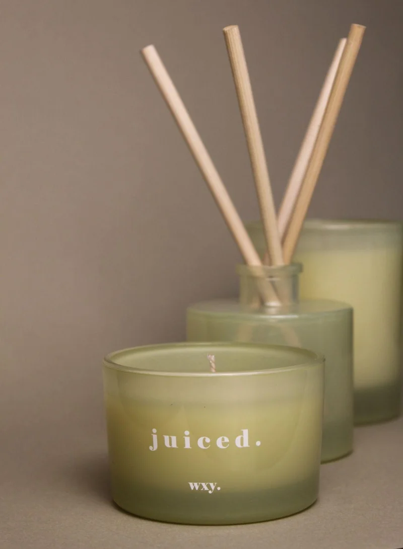 WXY Classic 3oz Candle - Juiced - Lime Avocado and Cucumber Water- Glass base -premium scented candle -