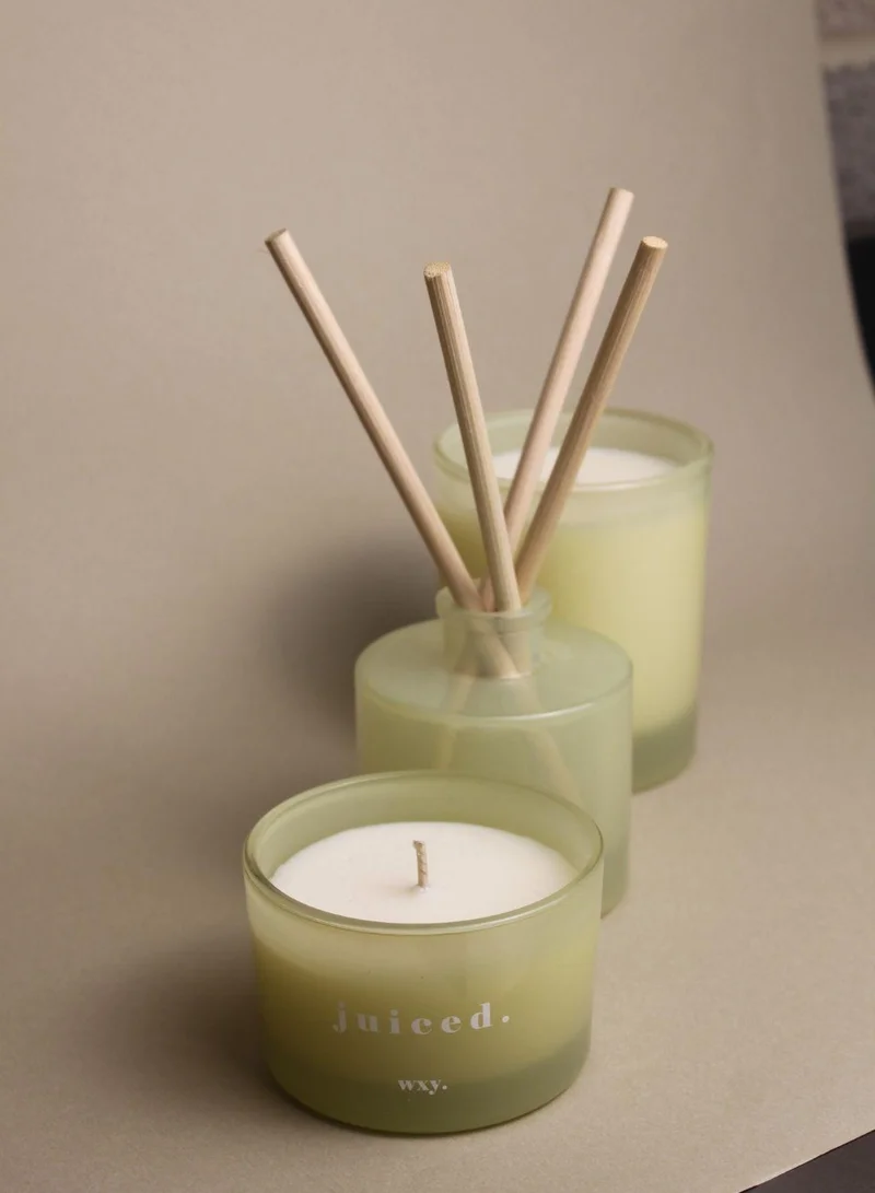 WXY Classic 3oz Candle - Juiced - Lime Avocado and Cucumber Water- Glass base -premium scented candle -