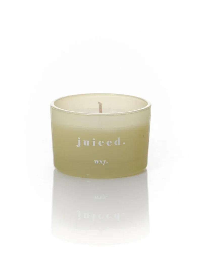 WXY Classic 3oz Candle - Juiced - Lime Avocado and Cucumber Water- Glass base -premium scented candle -
