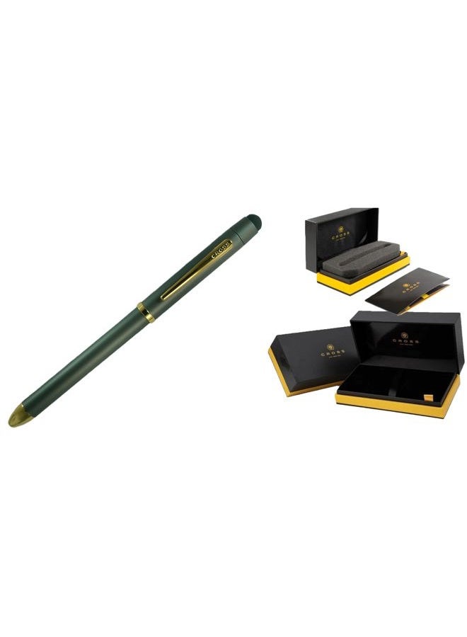 Cross A.T. Limited Edition Tech3+ Satin Gray and 23KT Gold Appointments Multi-function Pen - 0.5 MM Lead Size Pencil, Black Ink Refill, and Red Ink Refill in One Pen. - Image 3
