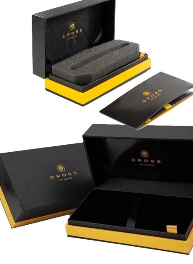 Cross A.T. Limited Edition Tech3+ Satin Gray and 23KT Gold Appointments Multi-function Pen - 0.5 MM Lead Size Pencil, Black Ink Refill, and Red Ink Refill in One Pen. - Image 4