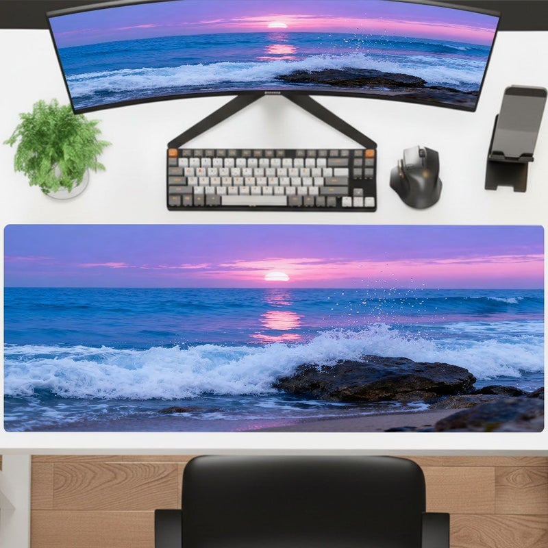 Sunrise Beach Design Mouse Pad 7.9x9.4 Inch Ultra High Definition Printing Desk Mat for Office Laptop Gaming Thick Non Slip Rubber Base - Image 5