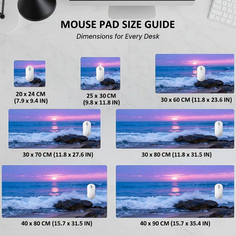 Sunrise Beach Design Mouse Pad 7.9x9.4 Inch Ultra High Definition Printing Desk Mat for Office Laptop Gaming Thick Non Slip Rubber Base - Image 3