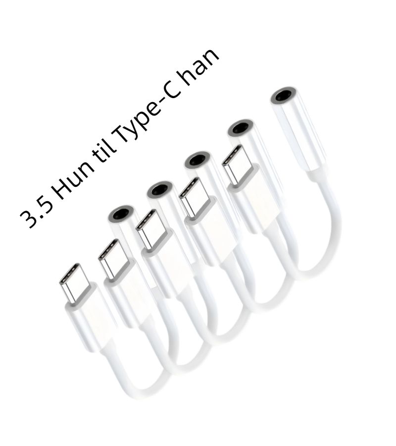 5 Pieces Audio Adapter Cable Set For USB Type C To 3 5mm Headphone Jack For Music Playback And Phone Calls With Durable And Flexible Design - Image 1