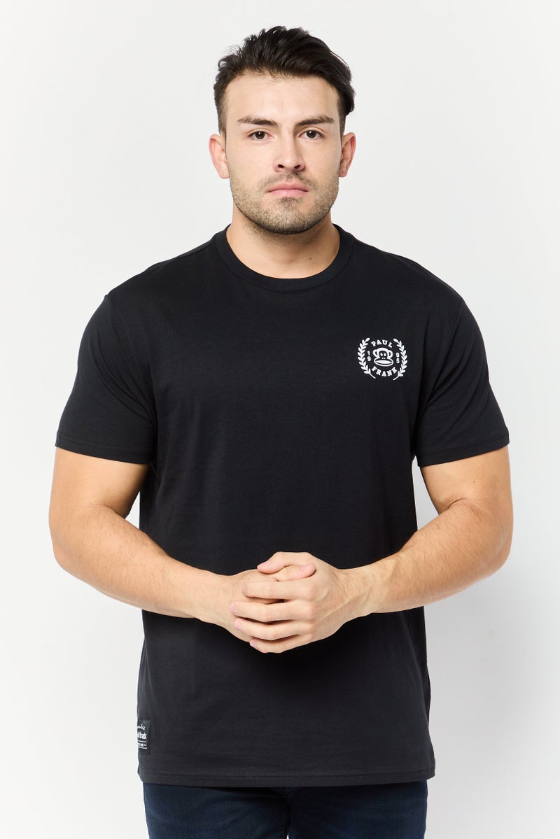 Paul Frank Men Crew Neck Short Sleeve Graphic Print T-Shirt, Black - Image 1