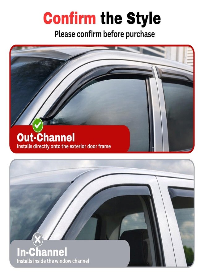 KPY Window Visor Compatible with Toyota Corolla Cross 2022 2023 2024, 4PC Rain Guard Side Window Vent Deflectors Tape-On Mugen Style, 2022 2023 2024 - Image 3