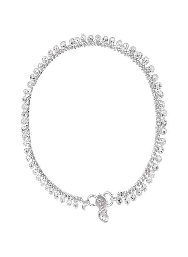 Efulgenz Indian Anklets for Women Jhanjara Anklet Silver Payal for Women Oxidised Crystal Jewelry Set Indian Payal Anklet - Image 4