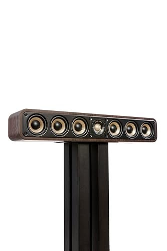 Polk Audio Polk Signature Elite ES35 Slim Center Channel Speaker - Hi-Res Audio Certified, Dolby Atmos & DTS:X Compatible, 1" Tweeter & (6) 3" Woofers, Dual Power Port for Effortless Bass, Contemporary Walnut - Image 1