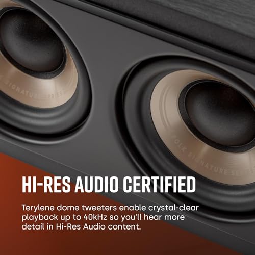 Polk Audio Polk Signature Elite ES35 Slim Center Channel Speaker - Hi-Res Audio Certified, Dolby Atmos & DTS:X Compatible, 1" Tweeter & (6) 3" Woofers, Dual Power Port for Effortless Bass, Contemporary Walnut - Image 3
