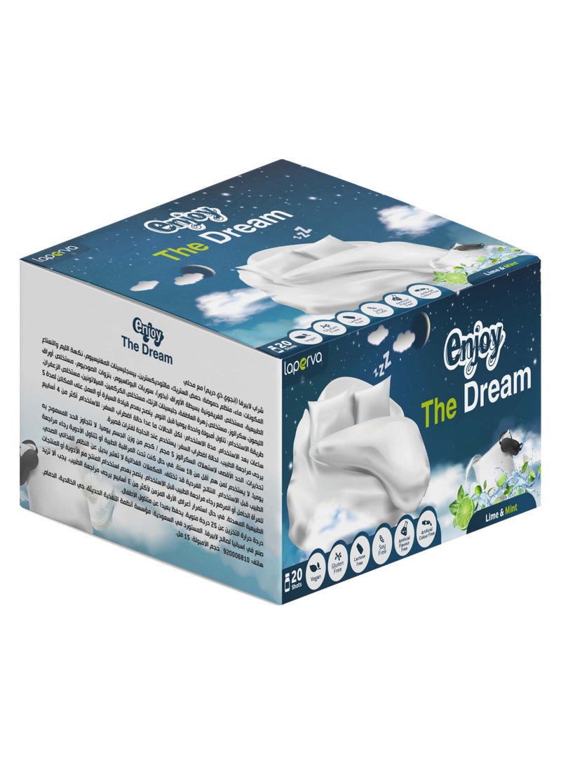 Laperva لابيرفا استمتع بالحلم ليمون نعناع، 20 أمبولة | يسرع الدخول في نوم عميق | مساعد نوم طبيعي