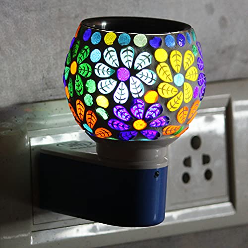 BRAHMZ Ceramic Electric Aroma Oil Diffuser Electric Ancient Matki Diffuser with Bulb (White - with 10Grams Lavender Aroma Oil) - Image 1