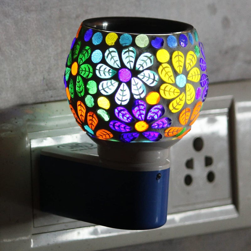 BRAHMZ Ceramic Electric Aroma Oil Diffuser Electric Ancient Matki Diffuser with Bulb (White - with 10Grams Lavender Aroma Oil) - Image 5