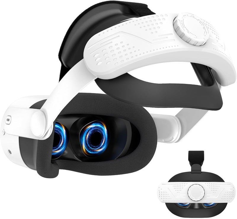 KASTWAVE Head Strap for Meta Que-st 3/Que-st 3S: Adjustable VR Headset Straps for Ocul-us Que-st 3S - Comfortable Replacement for Elite Strap - VR Accessories Compatible with Que-st 3/3S - Reduce Head Pressure - Image 1