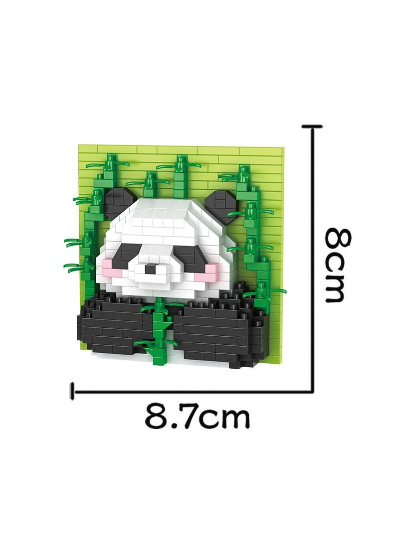 348 Pcs Particle Building Block Panda Hanging Picture Puzzle Toy Girl Gift Tabletop Decoration - Image 2