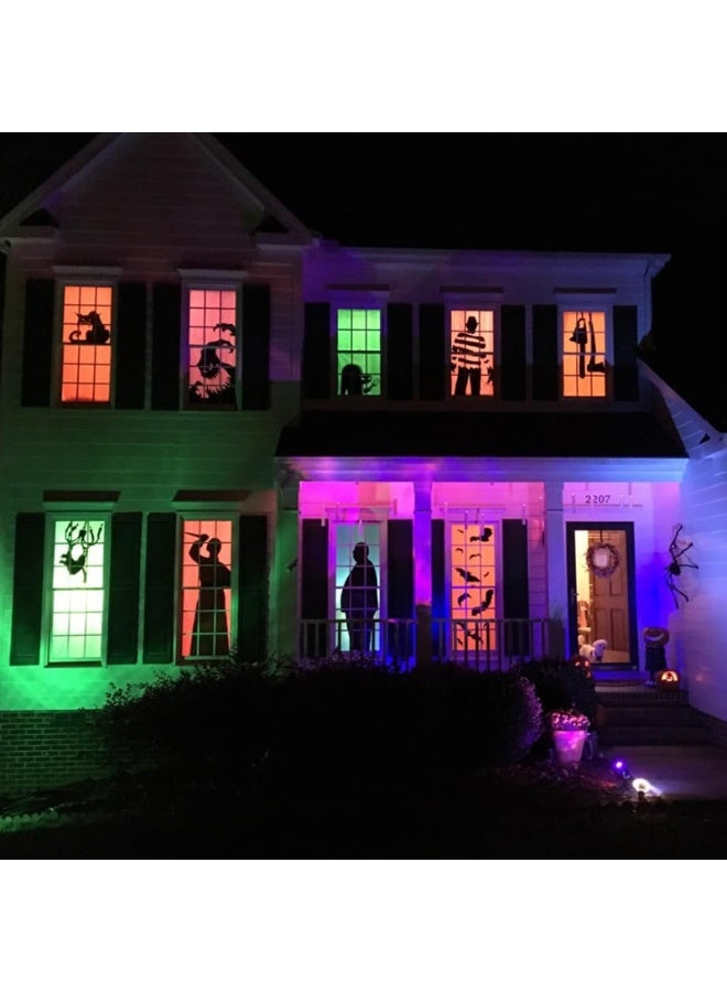 يُسلِّم 4 مصابيح LED على شكل لهب، 4 أوضاع إضاءة متذبذبة مع تأثير مقلوب، قاعدة سوداء، مصباح ناري للحفلات، ديكور منزلي داخلي وخارجي، إضاءة رومانسية (أحمر) - Image 5