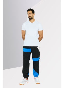 LACOSTE Men Regular Fit Brand Logo Jogger Pants, Black Combo  - Image 2