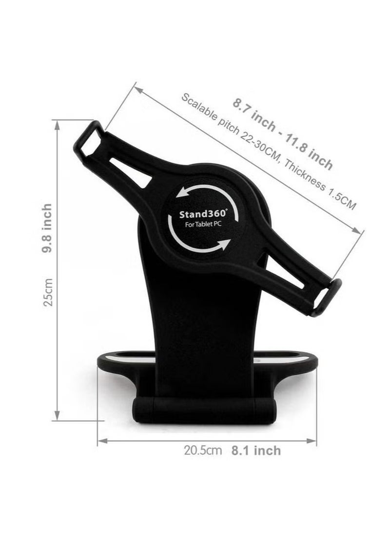 Universal 360 Degree Rotatable Tabletop iPad Stand – Adjustable Holder for Tablets 7-10 Inch, Sturdy Base, Flexible Viewing Angles, Perfect for Video Calls, Reading, and Watching Movies