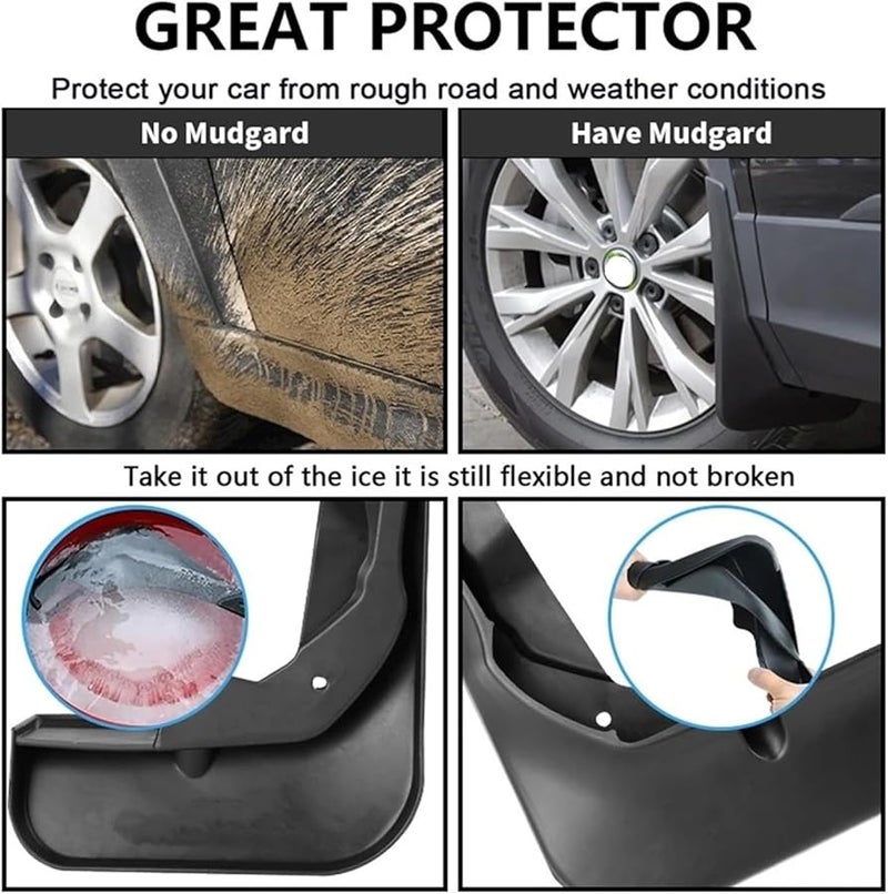 4Pcs Mud Flaps Splash Guards For Changan Shenlan Deepal S7 2023 2024 2025 - Image 3