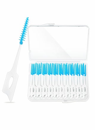 Tooth Floss Picks,  Interdental Brush Flosser Sticks in Orange with Storage Case for Brush Tool Toothpick Tooth Cleaner Interdental Floss Sticks Toothpick Cleaning Tool (Blue 40 Pieces) - pzsku/Z627582018AC98B353346Z/45/_/1698456117/ea1d7d03-6a48-4f60-bff0-191caaa7756a